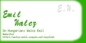 emil walcz business card